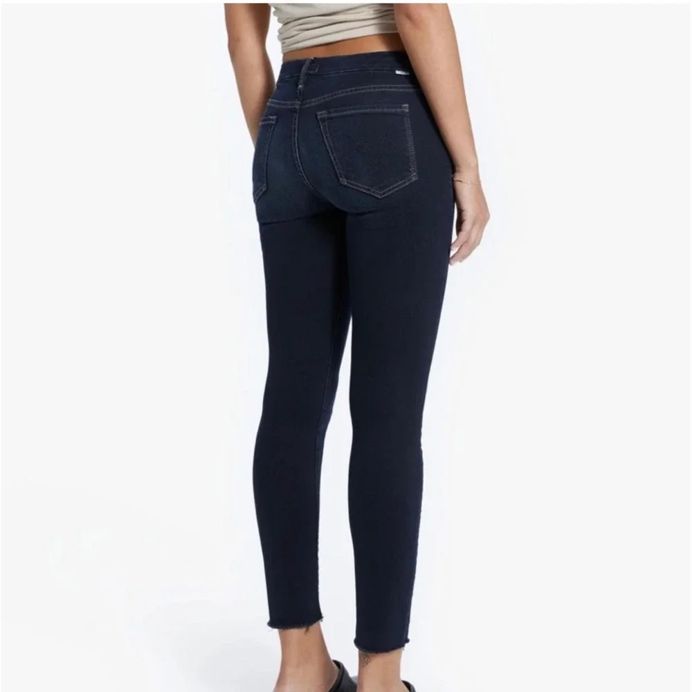 MOTHER The Looker Ankle Fray Denim Jeans Coffee Tea or‎ Me Wash Size 25